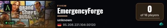 EmergencyForge live status badge