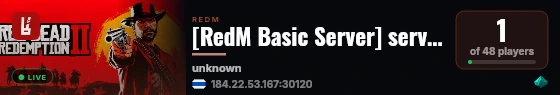 [RedM Basic Server] server live status badge