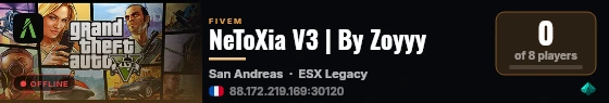 NeToXia V3 | By Zoyyy live status badge