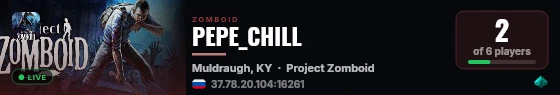 PEPE_CHILL live status badge