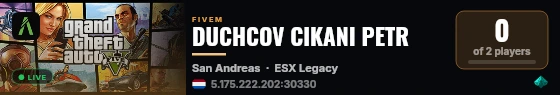 DUCHCOV CIKANI PETR live status badge