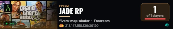 JADE RP live status badge