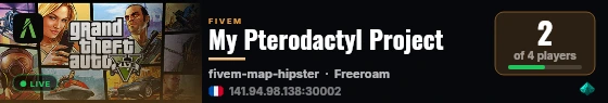 My Pterodactyl Project live status badge