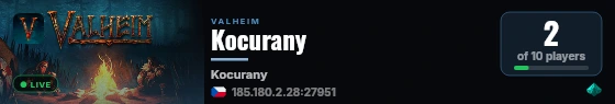 Kocurany live status badge
