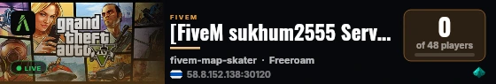 [FiveM sukhum2555 Server] sukhum2555 live status badge