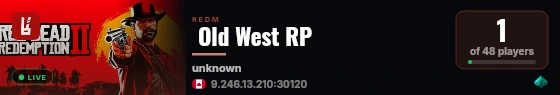  Old West RP live status badge