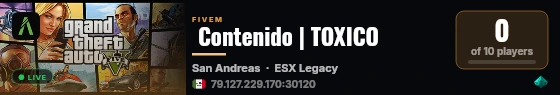  Contenido | TOXICO live status badge
