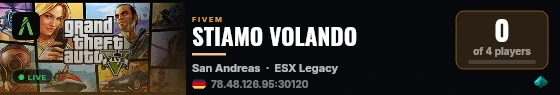 STIAMO VOLANDO live status badge