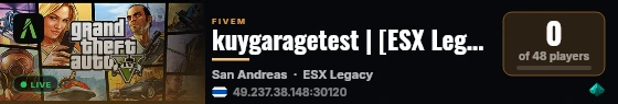 kuygaragetest | [ESX Legacy] live status badge