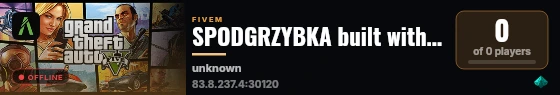 SPODGRZYBKA built with QBCore Framework by JericoFx & Kakarot & Hamy! live status badge