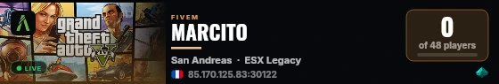 MARCITO live status badge