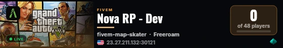 Nova RP - Dev live status badge