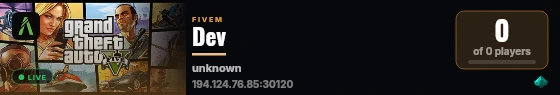 Dev live status badge