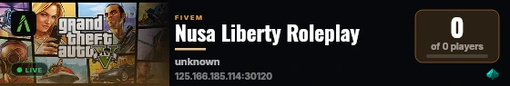 Nusa Liberty Roleplay live status badge