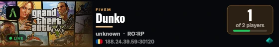 Dunko live status badge