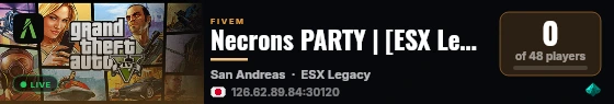 Necrons PARTY | [ESX Legacy] live status badge