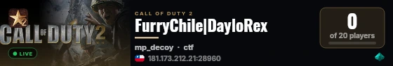 FurryChile|DayloRex live status badge