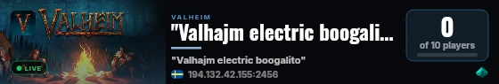 "Valhajm electric boogalito" live status badge