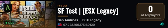 SF Test | [ESX Legacy] live status badge