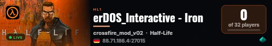 erDOS_Interactive - Iron live status badge