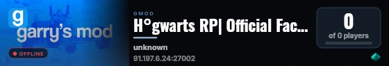 H°gwarts RP| Official Facepunch server live status badge
