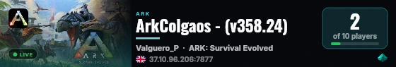 ArkColgaos - (v358.24) live status badge