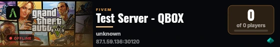 Test Server - QBOX live status badge