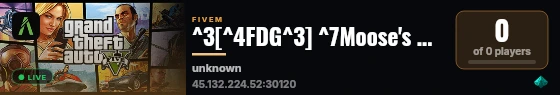 ^3[^4FDG^3] ^7Moose's Development City live status badge