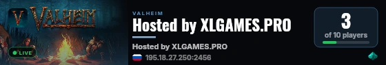 Hosted by XLGAMES.PRO live status badge
