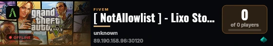 [ NotAllowlist ] - Lixo Store RP Server - || Season 1 || - سيرفر لوا سبورت للحياة الواقعية live status badge