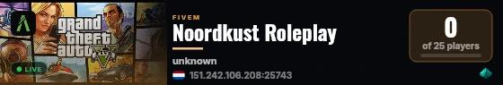 Noordkust Roleplay live status badge