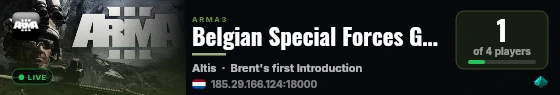 Belgian Special Forces Group | Milsim live status badge