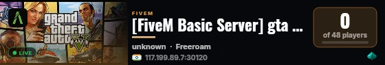 [FiveM Basic Server] gta 5 rp live status badge