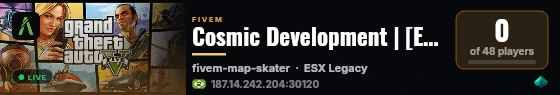 Cosmic Development | [ESX Legacy] live status badge