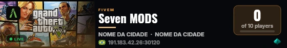 Seven MODS live status badge