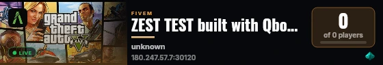 ZEST TEST built with Qbox Project by The Community! live status badge