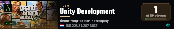 Unity Development live status badge