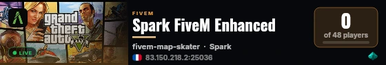 Spark FiveM Enhanced live status badge