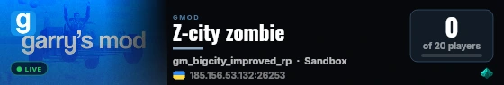 Z-city zombie live status badge