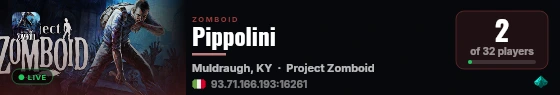 Pippolini live status badge