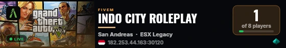 INDO CITY ROLEPLAY live status badge