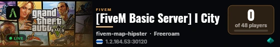 [FiveM Basic Server] I City live status badge