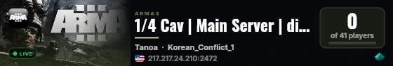 1/4 Cav | Main Server | discord.gg/BQxmFRvtGu live status badge