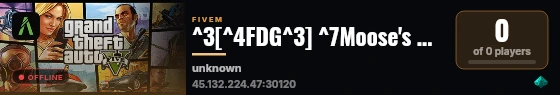 ^3[^4FDG^3] ^7Moose's Development City live status badge