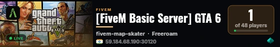 [FiveM Basic Server] GTA 6 live status badge
