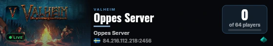 Oppes Server live status badge