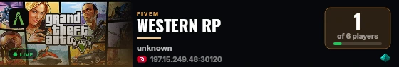 WESTERN RP live status badge