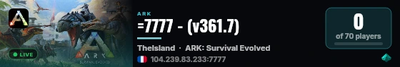 =7777 - (v361.7) live status badge