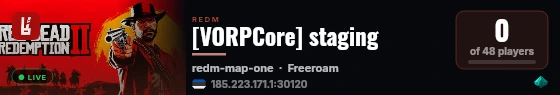 [VORPCore] staging live status badge