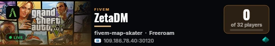 ZetaDM live status badge